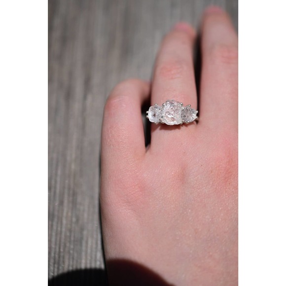 Unique Engagement Ring, Diamond Ring, raw stone ring, Anniversary Ring, … - Picture 4 of 4